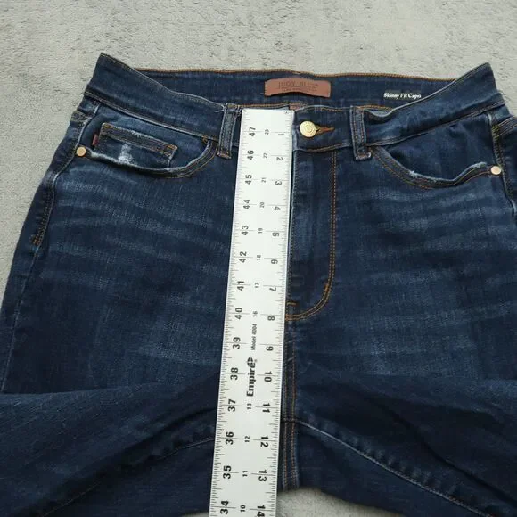 Judy Blue Jeans Women's 14W High-Rise Skinny Fit Capri 26" Inseam Distressed - Picture 7 of 16
